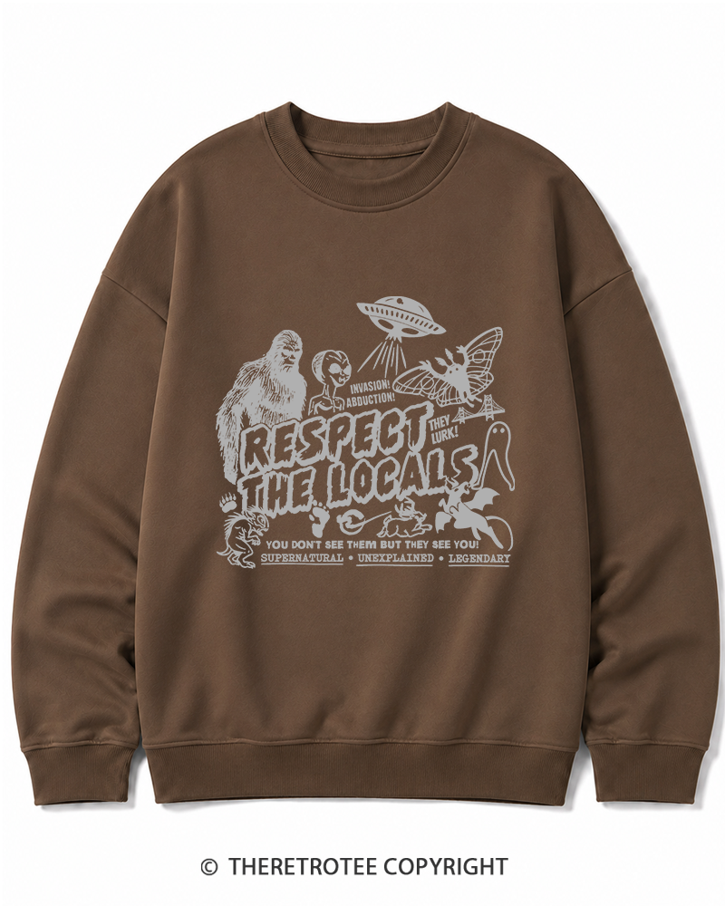 TheRetroTee Respect The Locals 1970s Cotton Sweatshirt