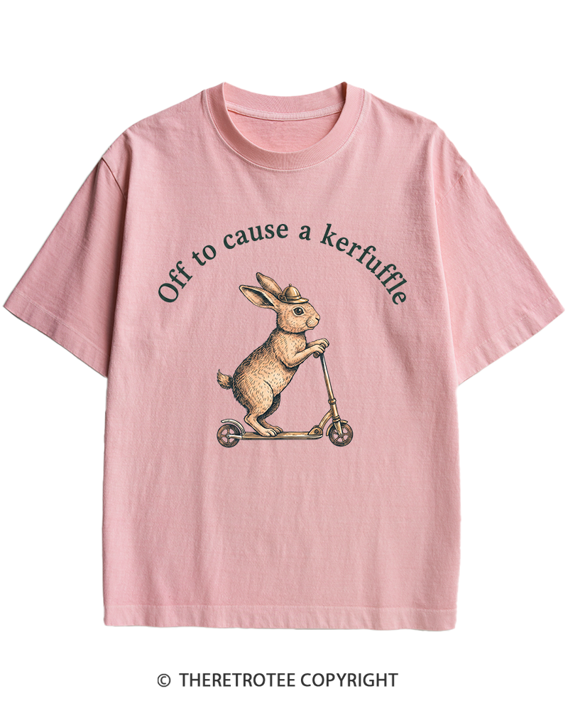TheRetroTee Off To Cause A Kerfuffle 1950s Heavy Cotton T-Shirt