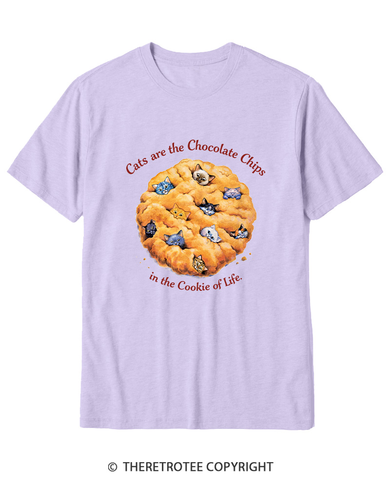 TheRetroTee Cats are the Chocolate Chip 1990s Cotton T-Shirt