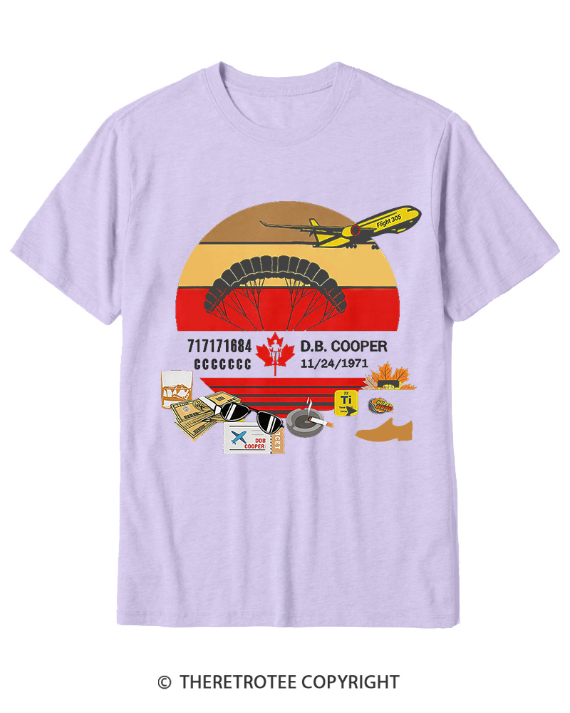 TheRetroTee D.B. Cooper 1970s Cotton T-Shirt