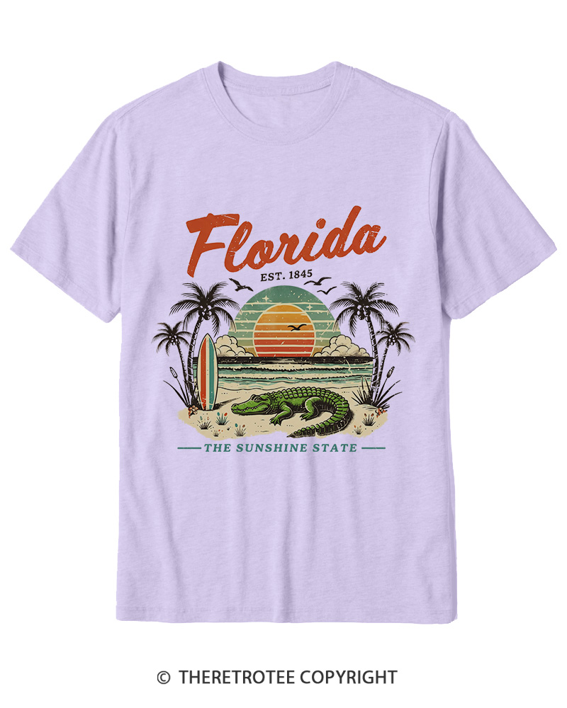 TheRetroTee Florida 1970s Cotton T-Shirt