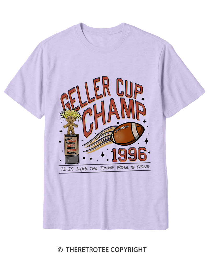 TheRetroTee Geller Bowl 1990s Cotton T-Shirt