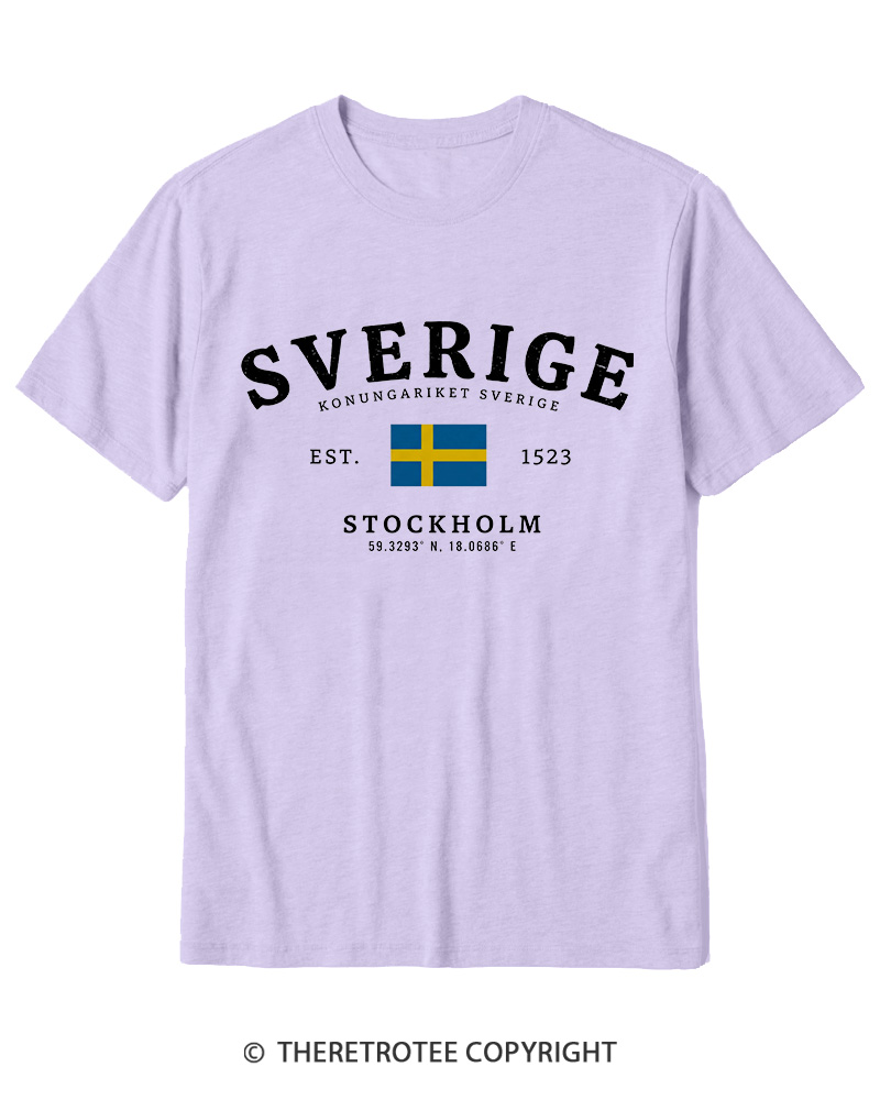 TheRetroTee Kingdom of Sweden Cotton T-Shirt