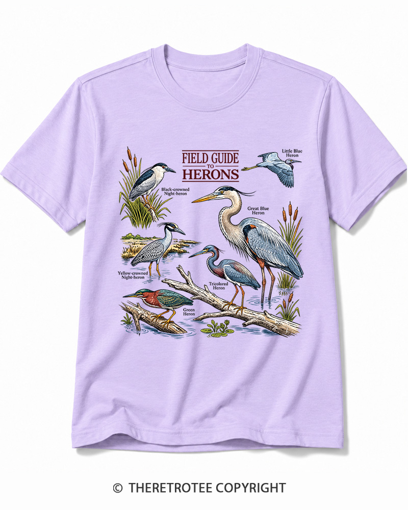 TheRetroTee Ivory Birdwatching Graphic 1990s Cotton T-Shirt
