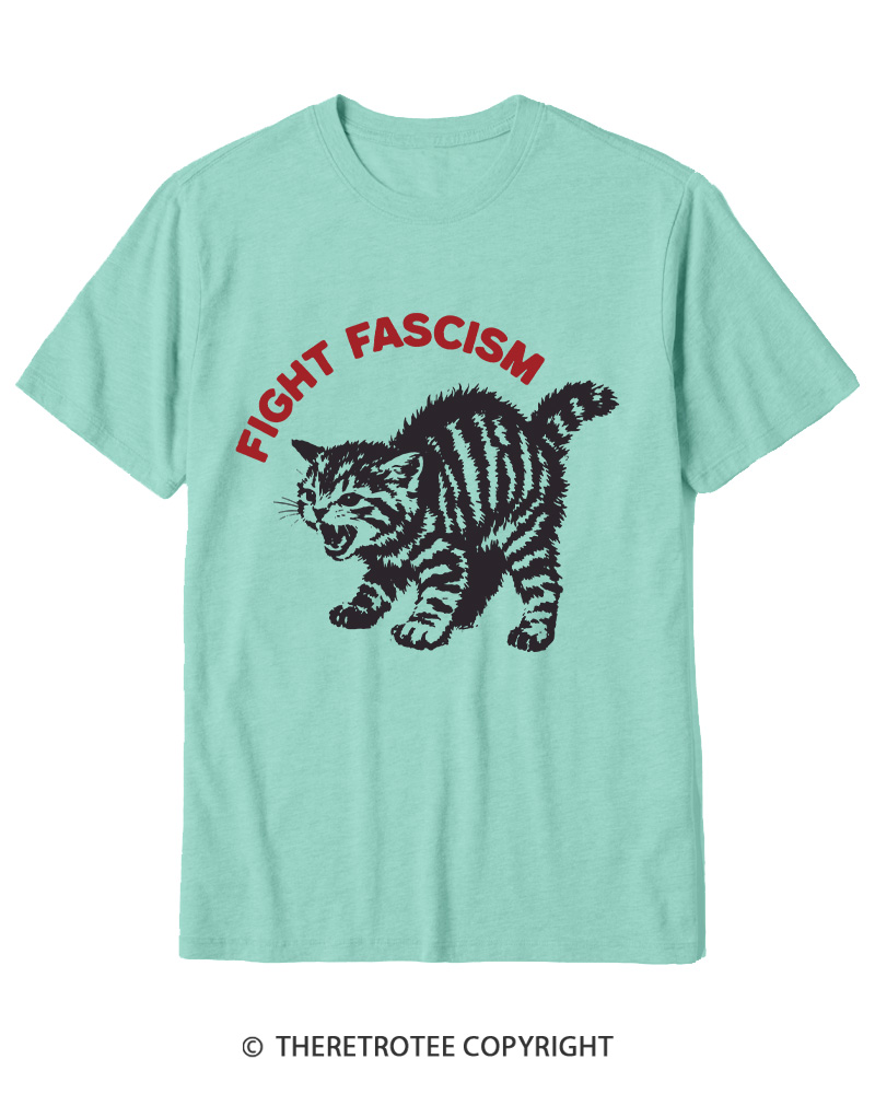TheRetroTee Fight Fascism 1970s Cotton T-Shirt