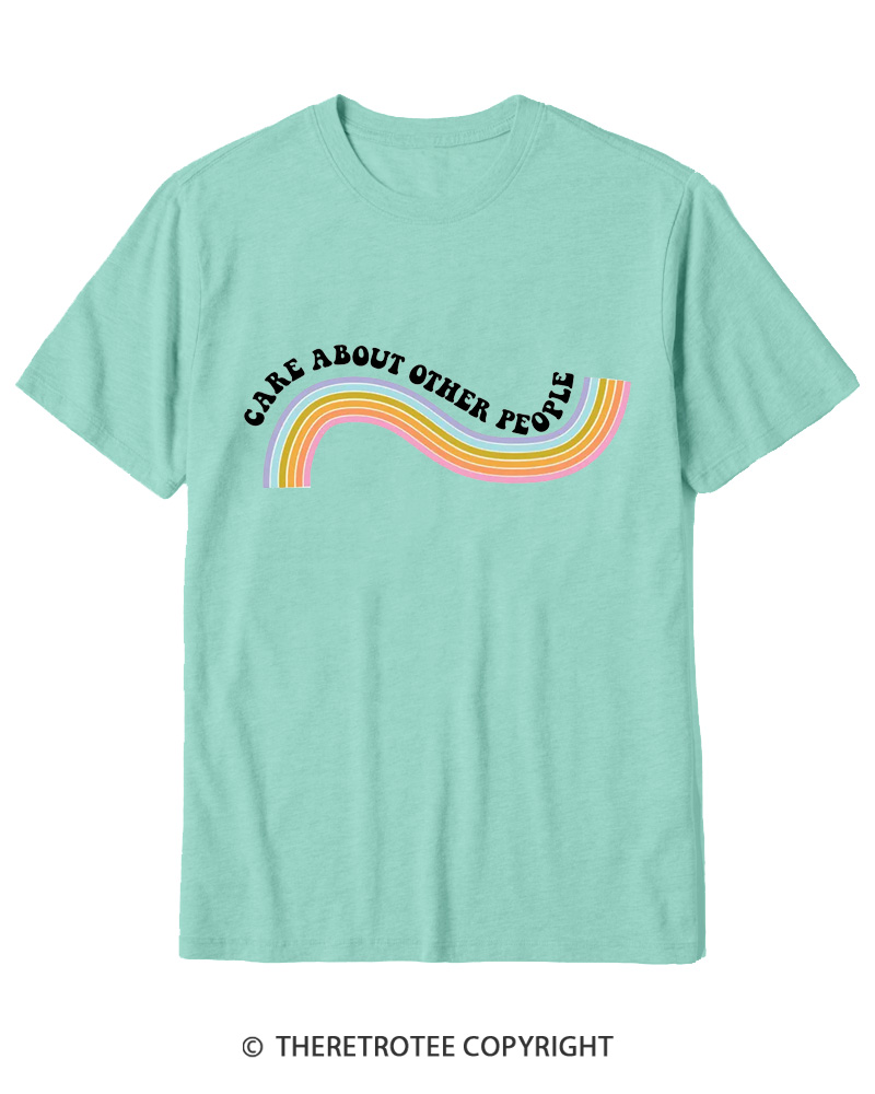 TheRetroTee Care About Other People 1970s Cotton T-Shirt