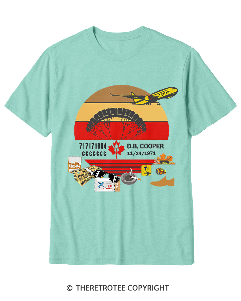 TheRetroTee D.B. Cooper 1970s Cotton T-Shirt