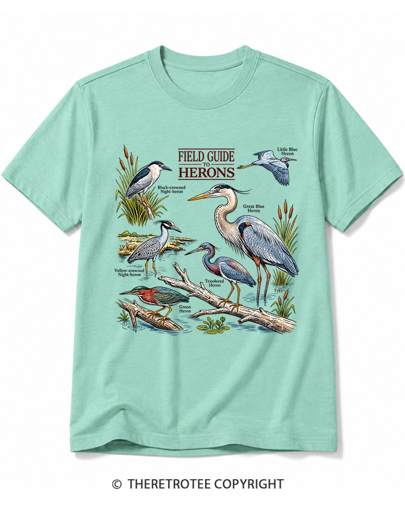 TheRetroTee Ivory Birdwatching Graphic 1990s Cotton T-Shirt
