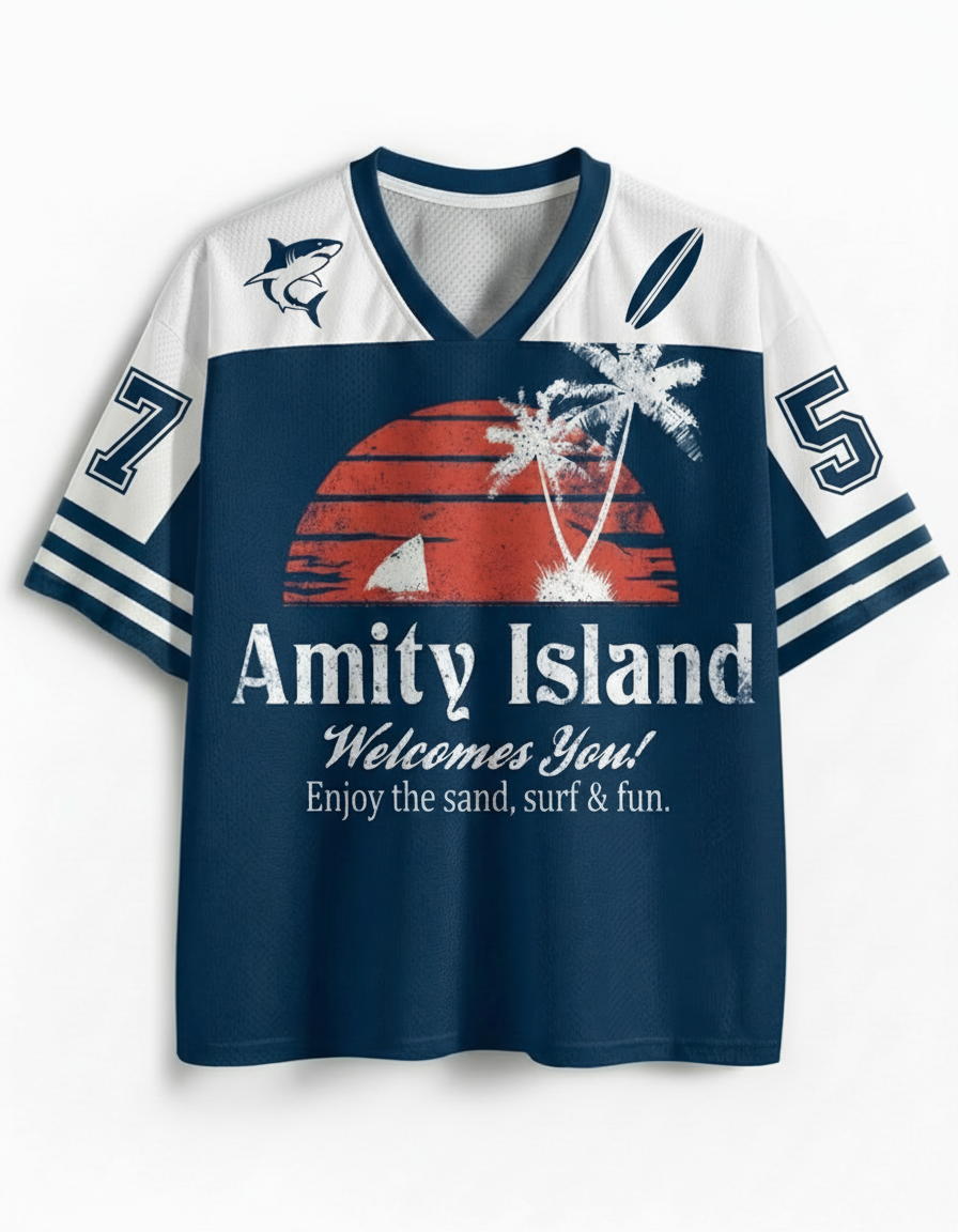 TheRetroTee Enjoy The Sand 1970s Mesh Jersey