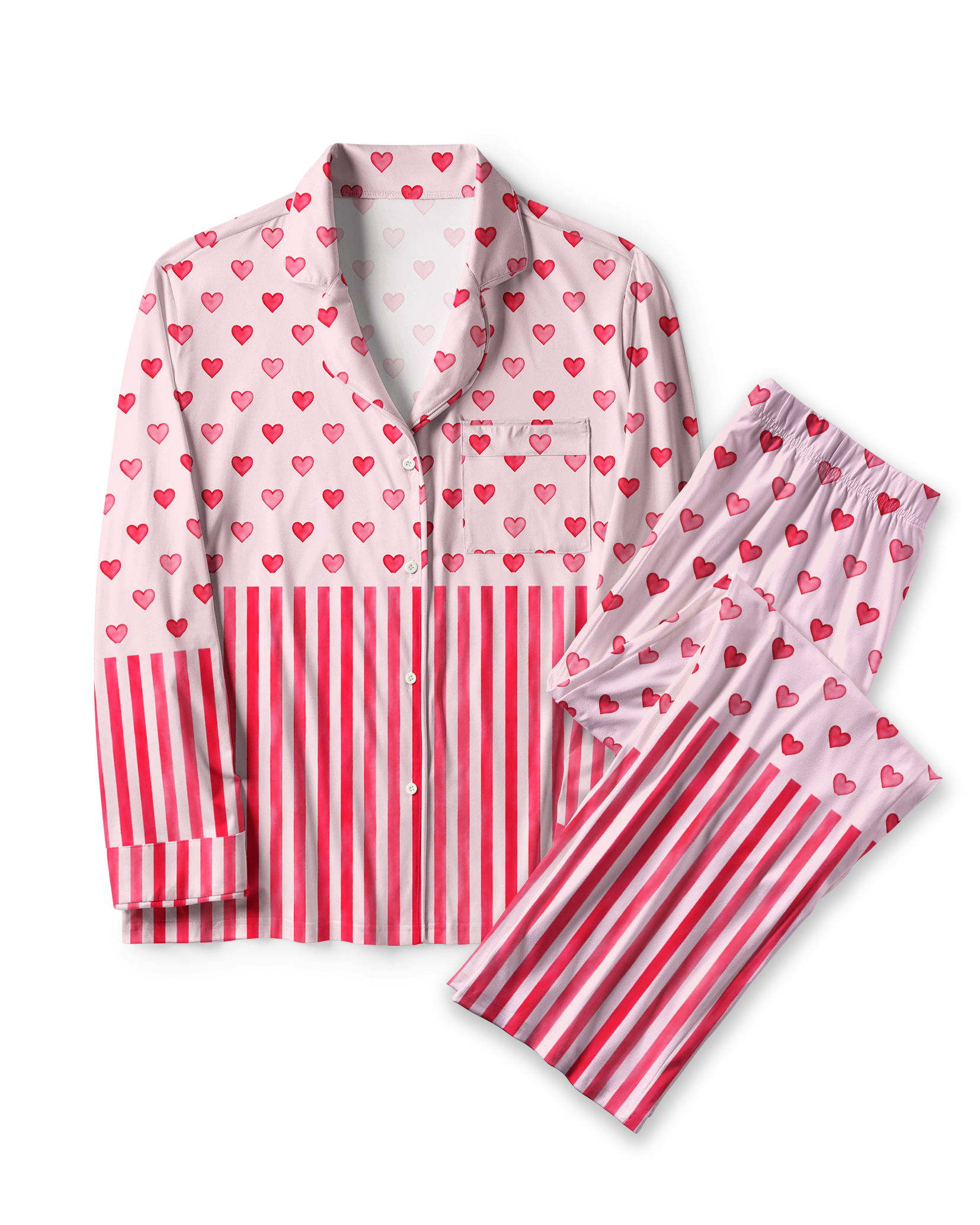 TheRetroTee Valentine Block Vintage Pajama Set