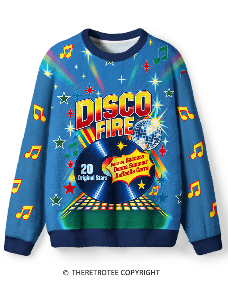TheRetroTee Disco Fire Vintage Sweater