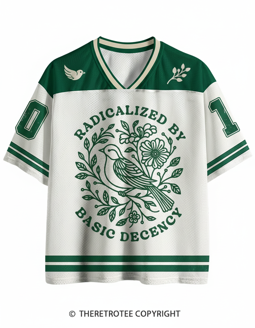 TheRetroTee Radicalized By Basic Decency Mesh Jersey