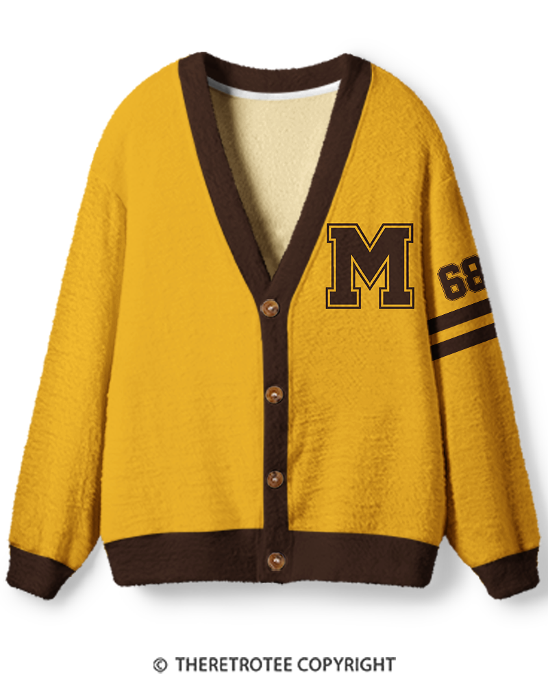 TheRetroTee Vintage Custom Campus Heritage Unisex Cardigan Sweater