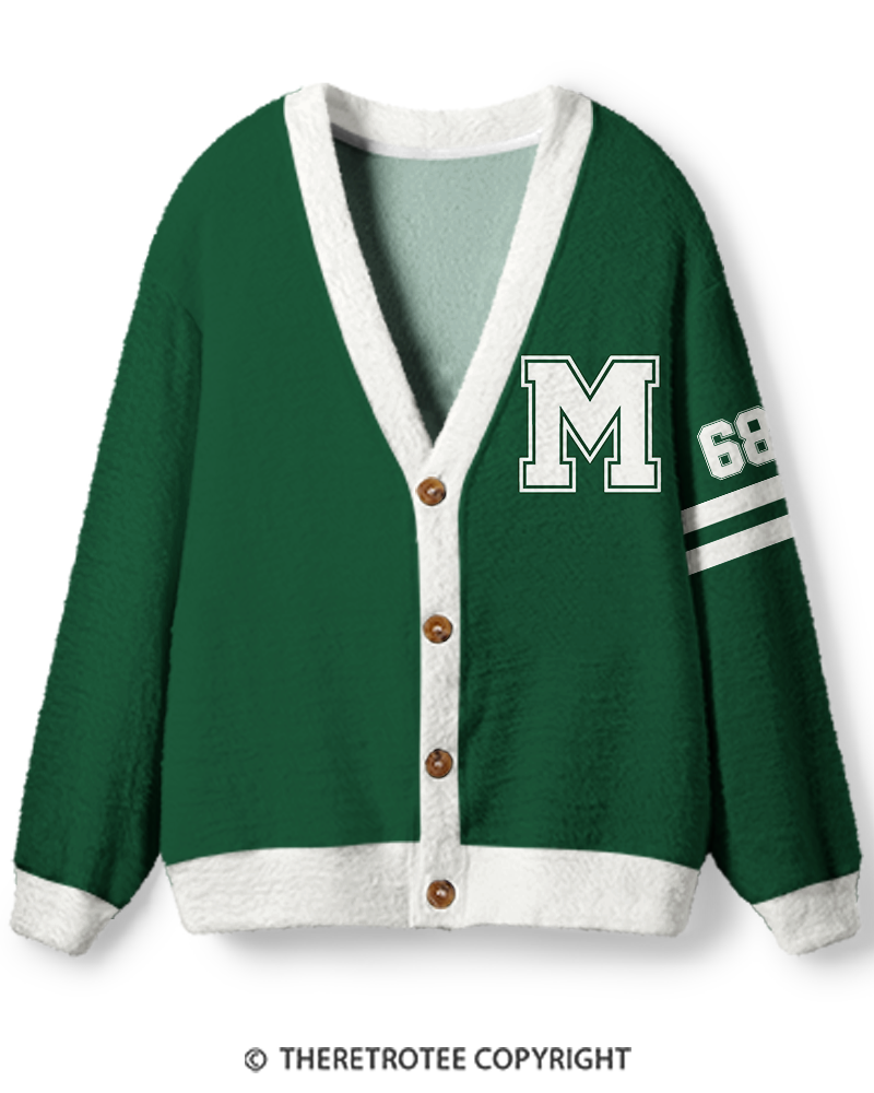 TheRetroTee Vintage Custom Campus Heritage Unisex Cardigan Sweater