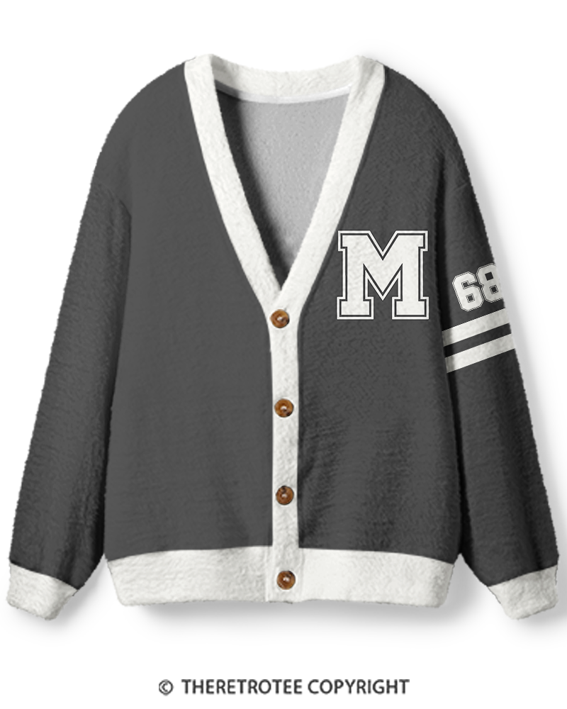 TheRetroTee Vintage Custom Campus Heritage Unisex Cardigan Sweater