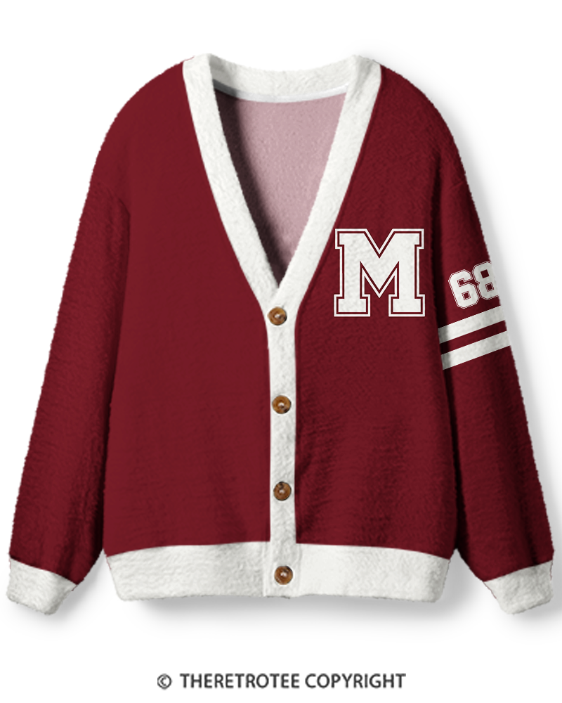 TheRetroTee Vintage Custom Campus Heritage Unisex Cardigan Sweater
