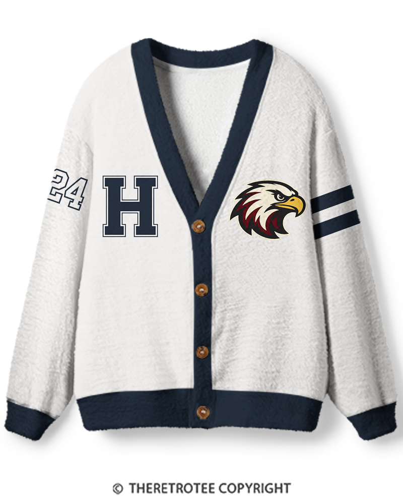 TheRetroTee Vintage Custom Campus Heritage Unisex Cardigan Sweater