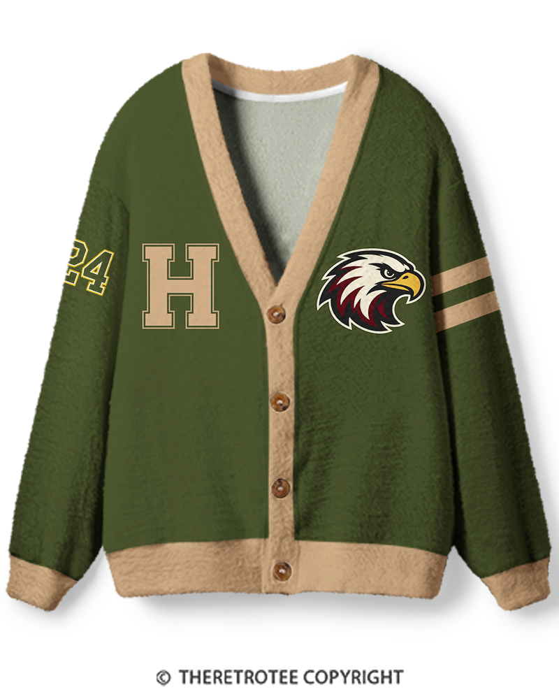TheRetroTee Vintage Custom Campus Heritage Unisex Cardigan Sweater