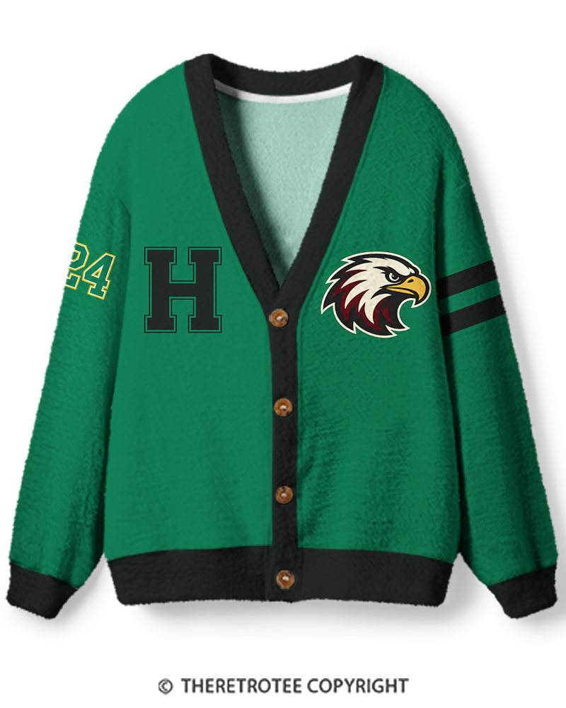 TheRetroTee Vintage Custom Campus Heritage Unisex Cardigan Sweater