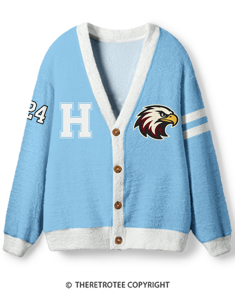 TheRetroTee Vintage Custom Campus Heritage Unisex Cardigan Sweater