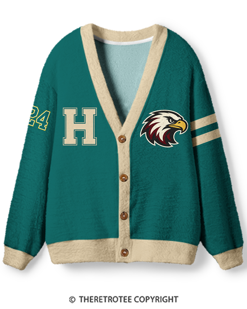 TheRetroTee Vintage 1980s Classic Game Day Stripe Sweater