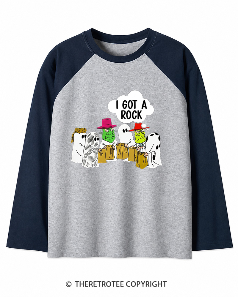 TheRetroTee I Got A Rock 1960s Long Sleeve Raglan T-Shirt