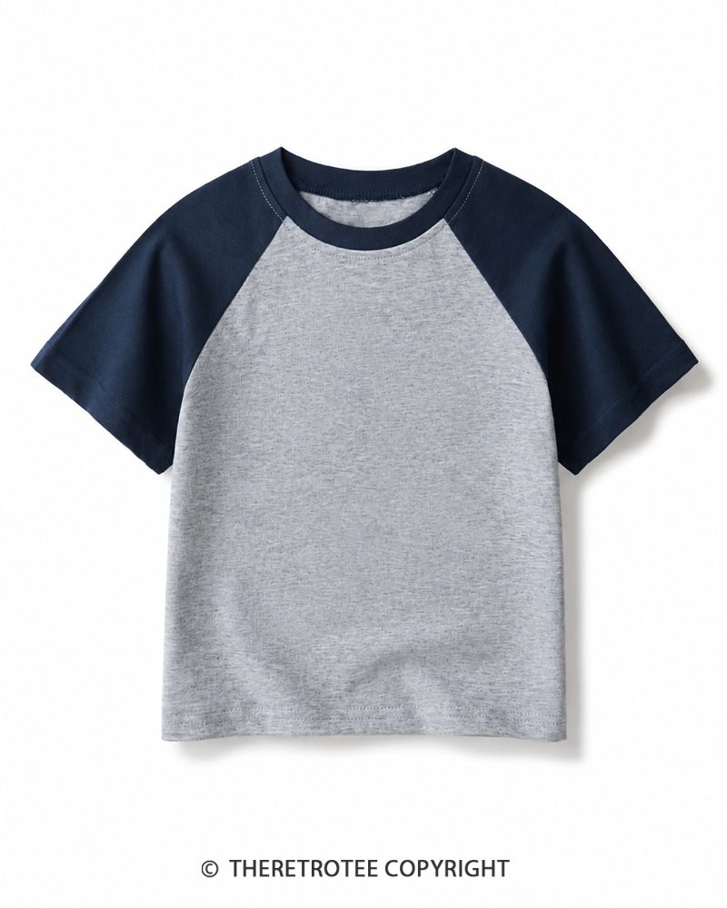 TheRetroTee Personalized Kids Raglan Baseball T-Shirt