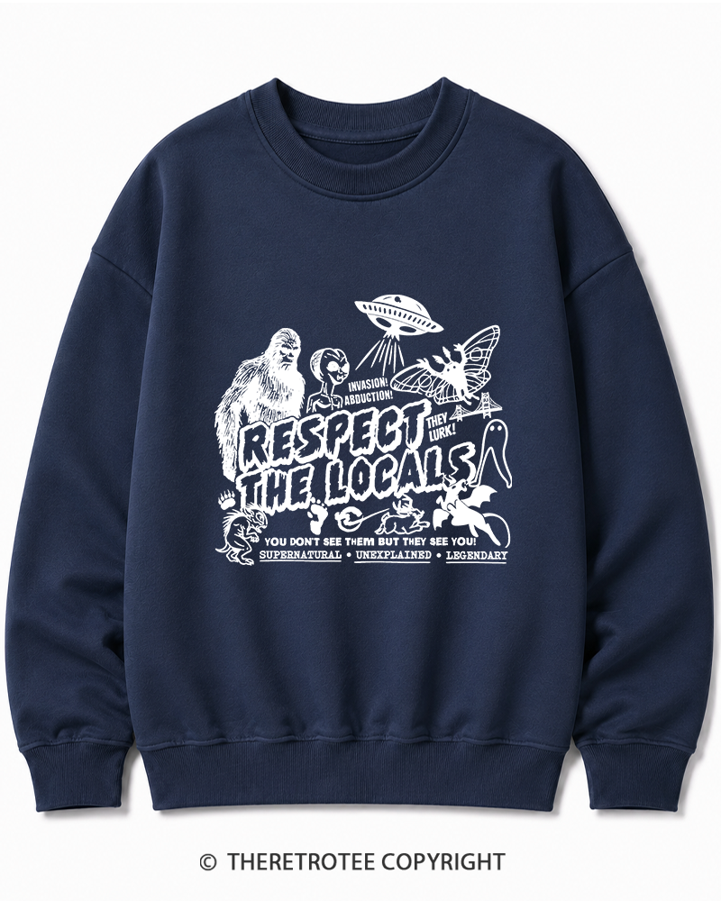 TheRetroTee Respect The Locals 1970s Cotton Sweatshirt