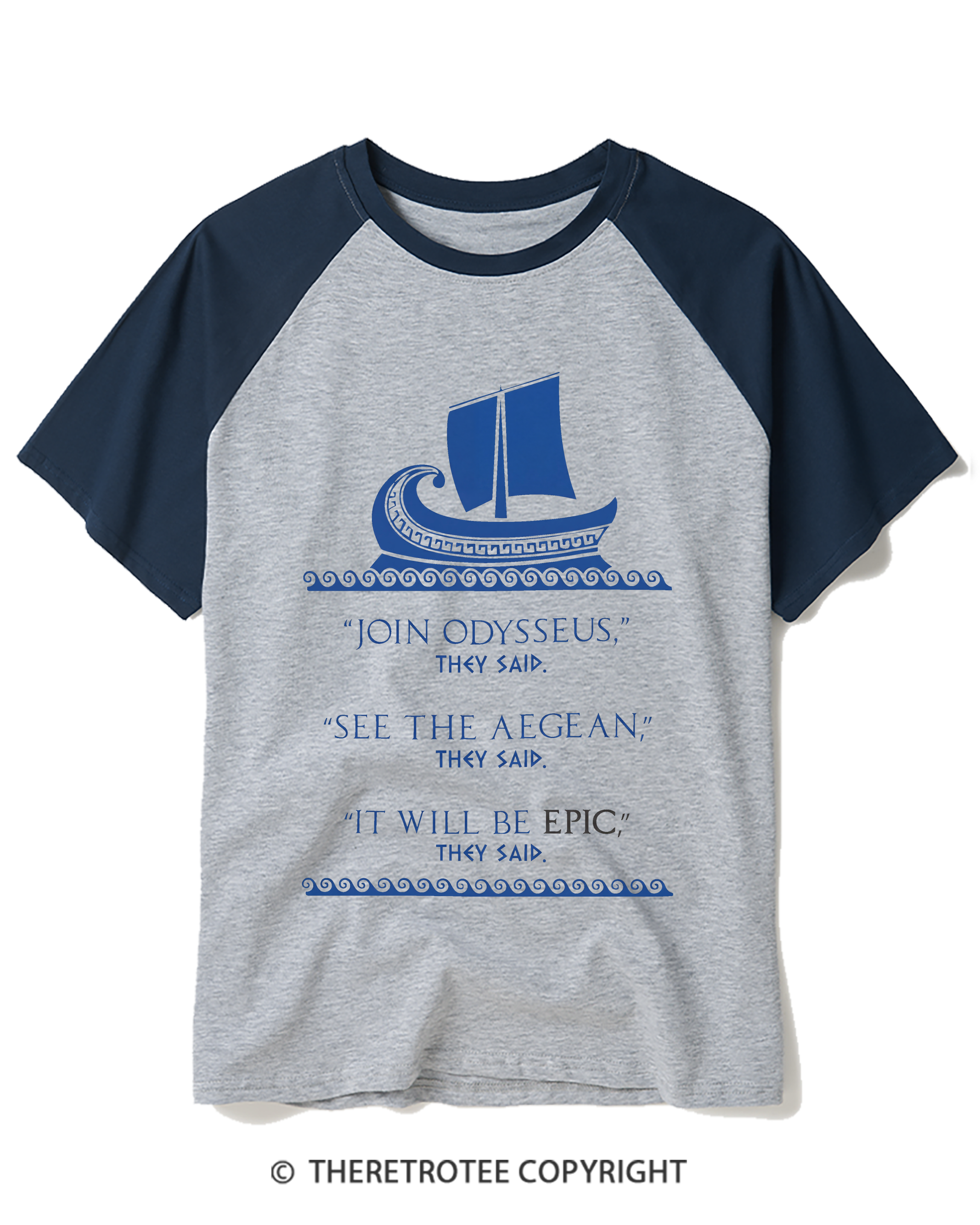 TheRetroTee Join Odysseus Raglan Baseball T-Shirt