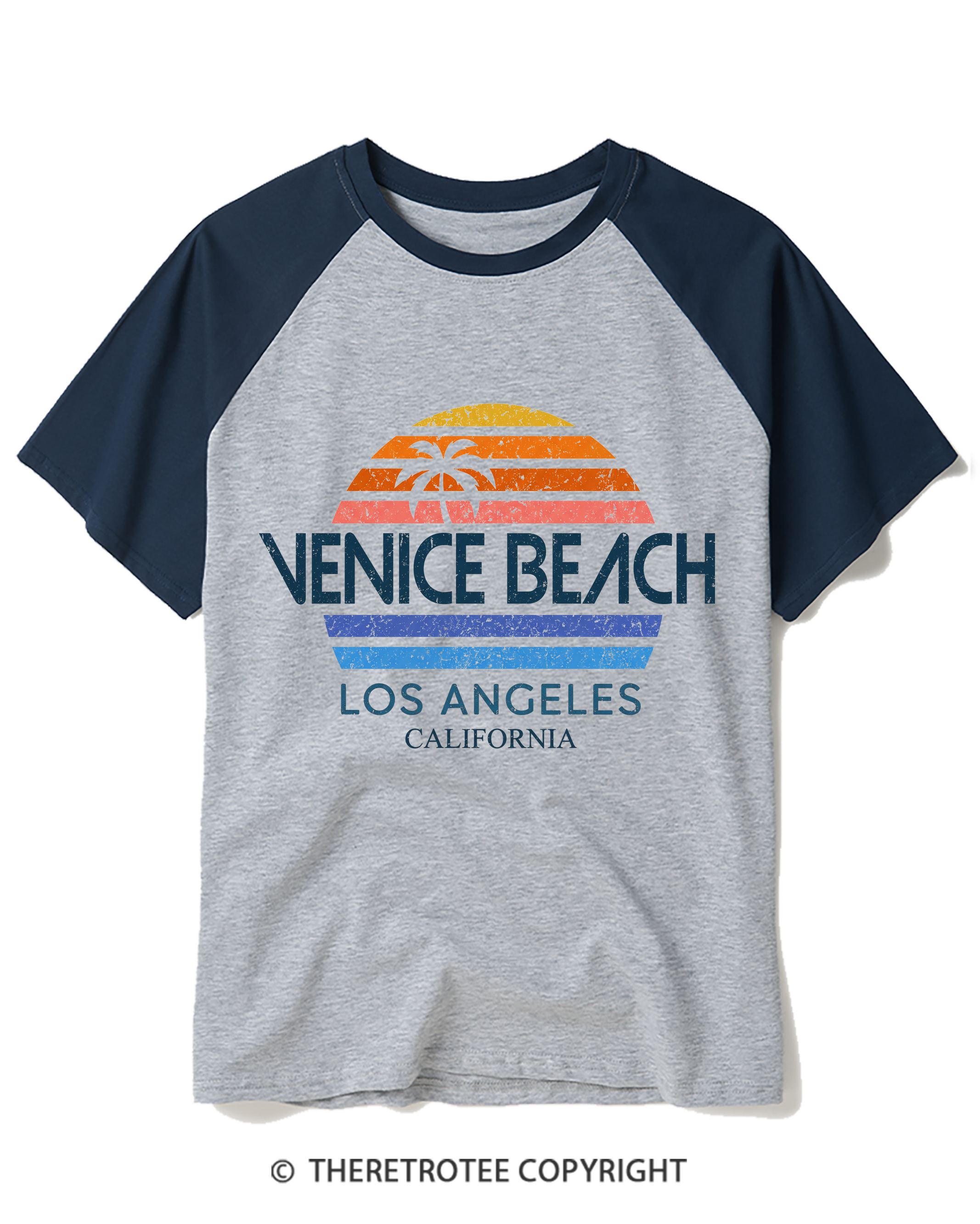 TheRetroTee Venice Beach Baseball T-Shirt