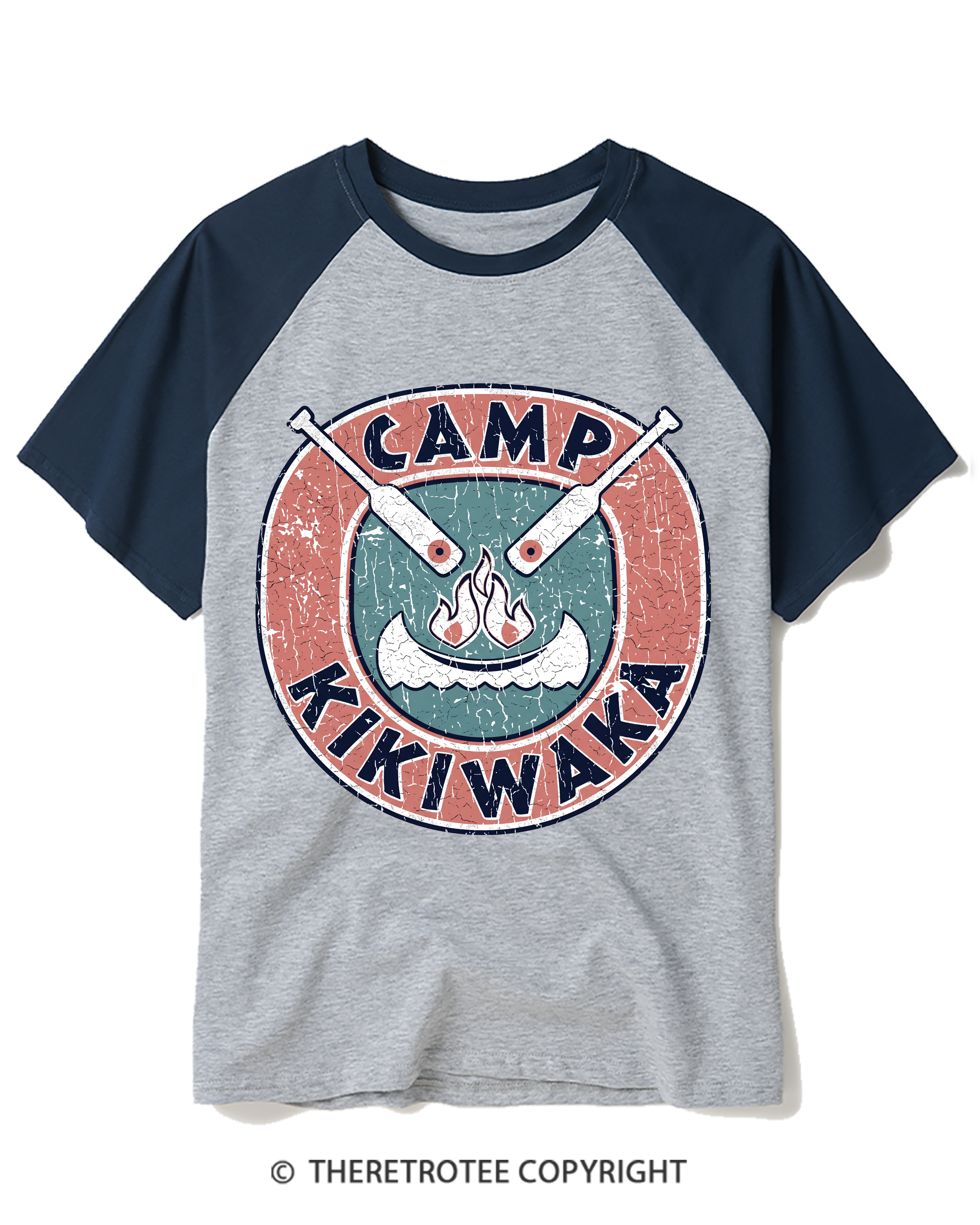 TheRetroTee Camp Kikiwiha Raglan Baseball T-Shirt