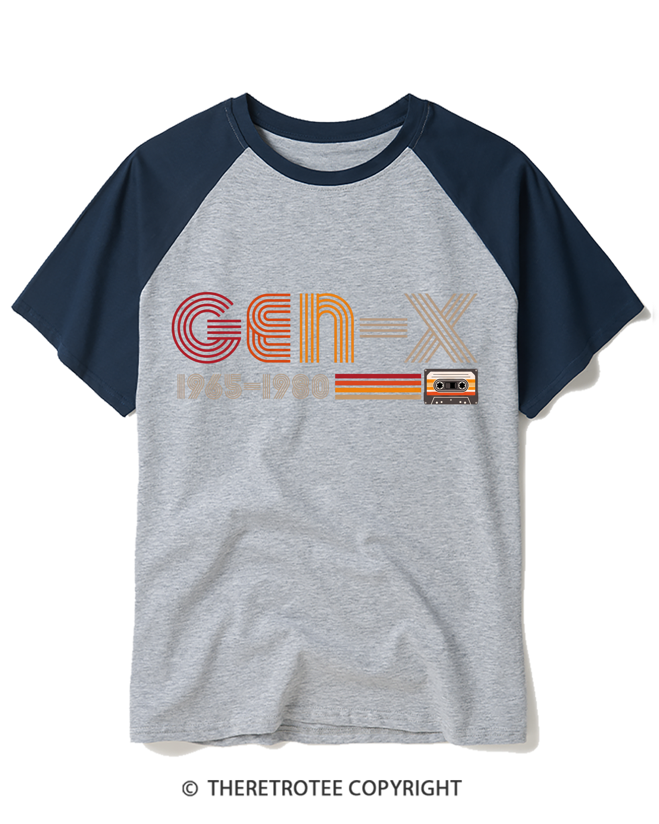 TheRetroTee Retro Gen X Raglan Baseball T-Shirt