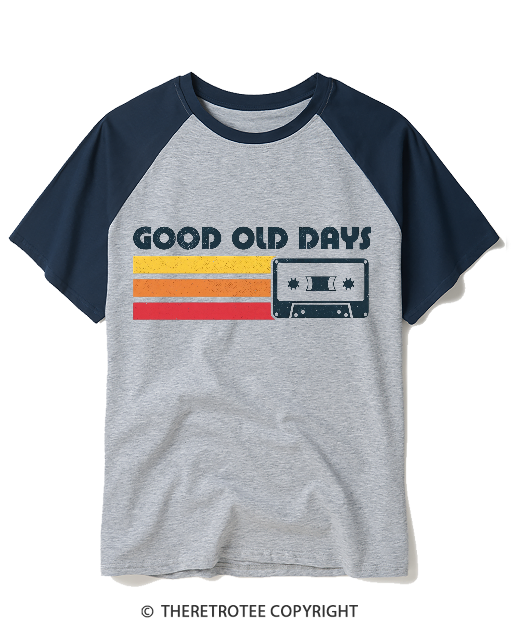TheRetroTee Good Old Days Raglan Baseball T-Shirt