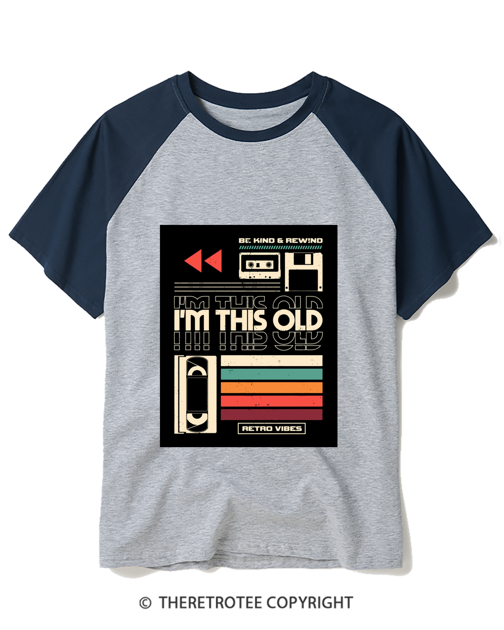 TheRetroTee Im This Old Raglan Baseball T-Shirt
