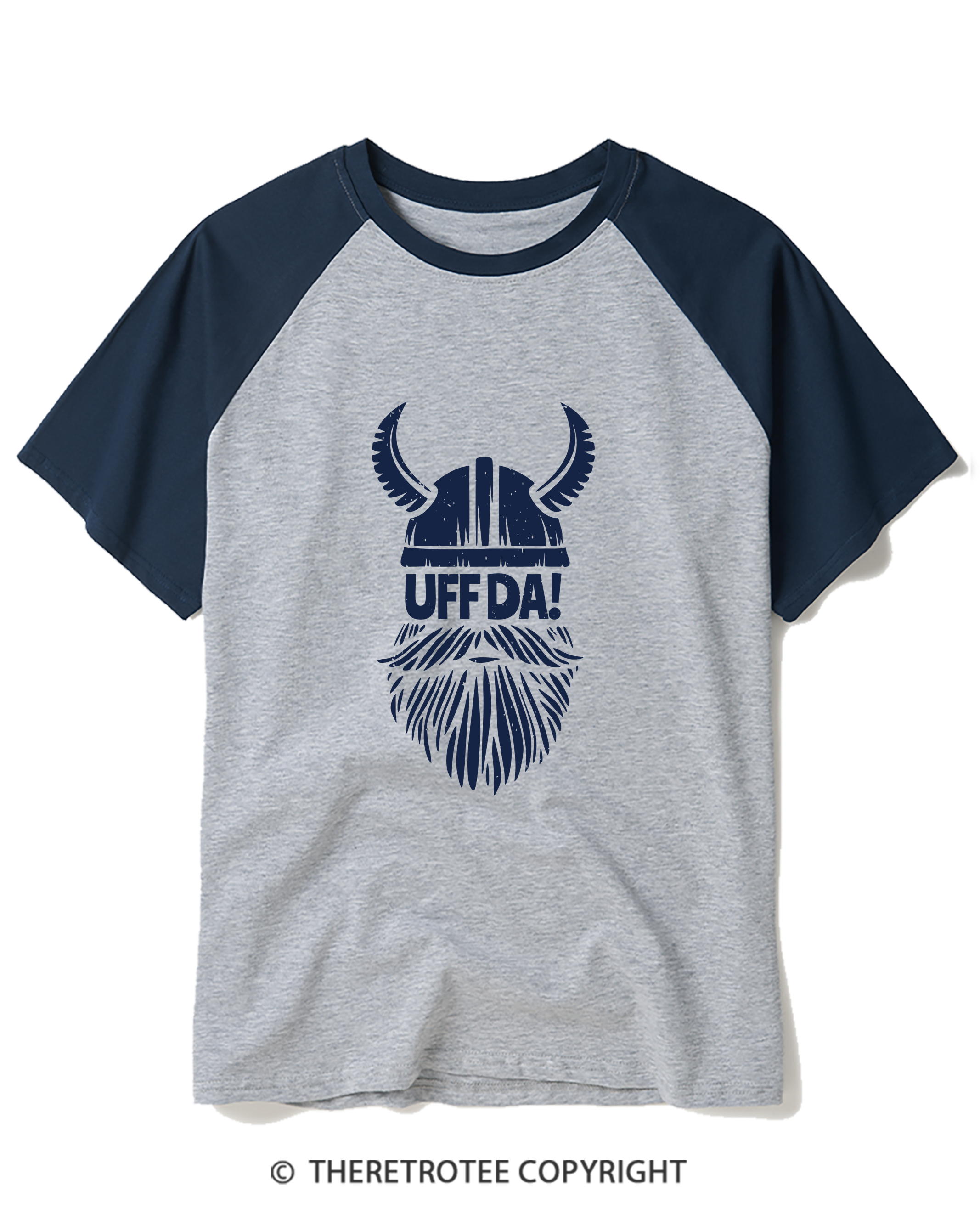 TheRetroTee Uffda Raglan Baseball T-Shirt