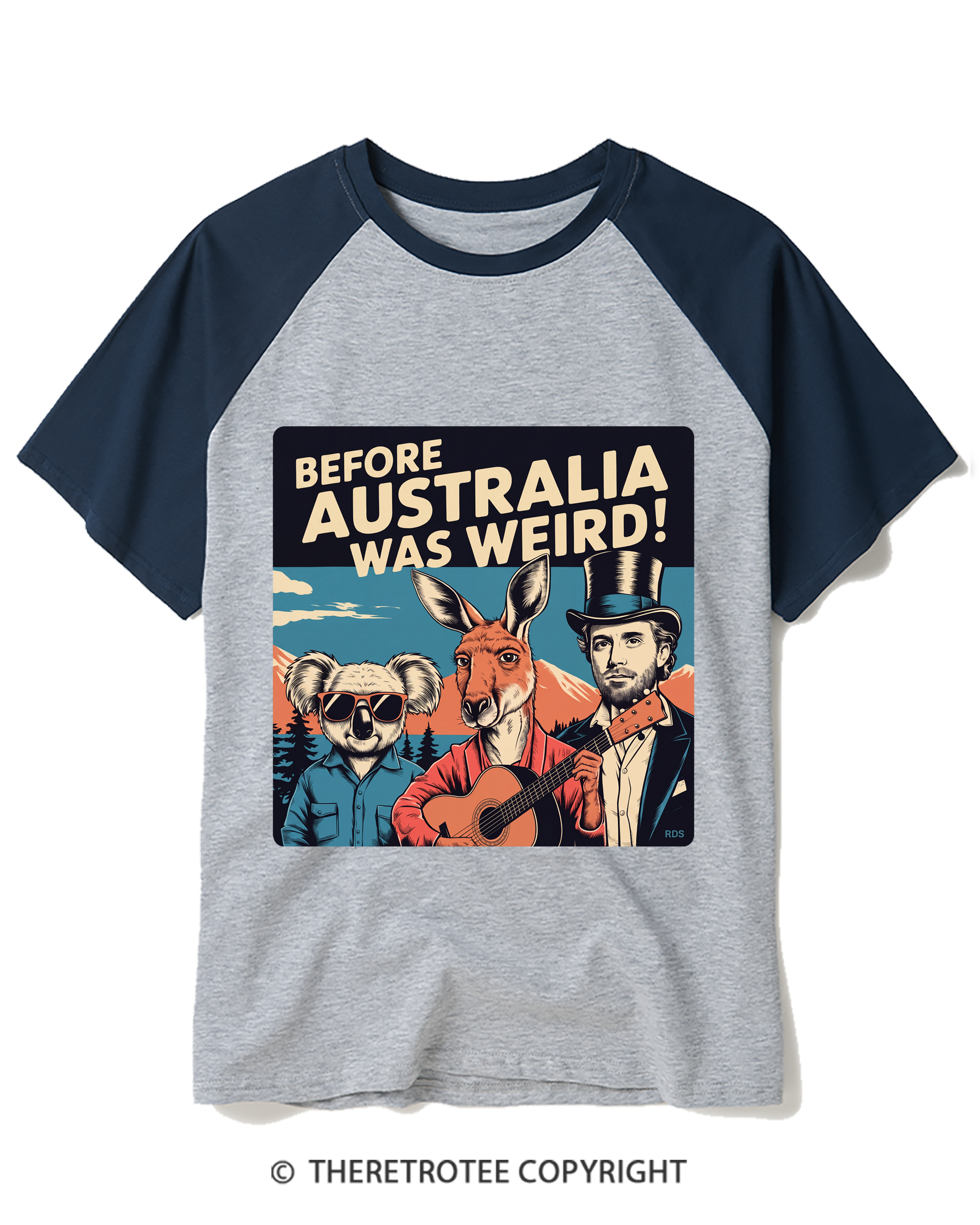 TheRetroTee Before Australia Was Weird! Raglan Baseball T-Shirt
