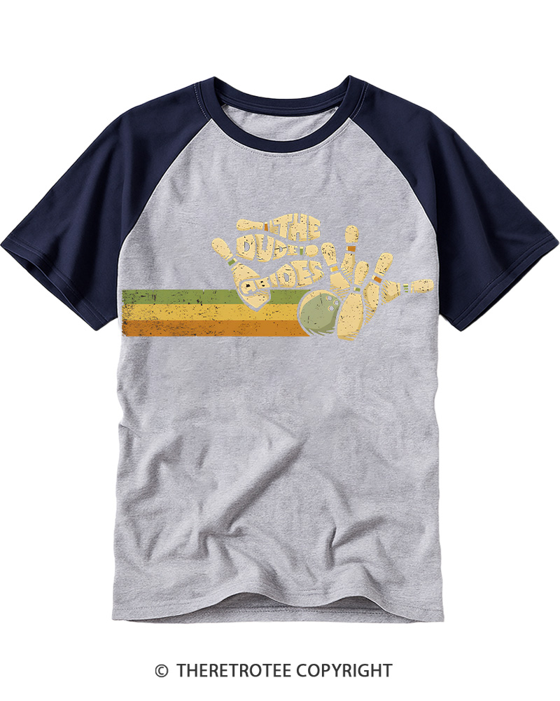 TheRetroTee Dude 1970s Raglan Baseball T-Shirt