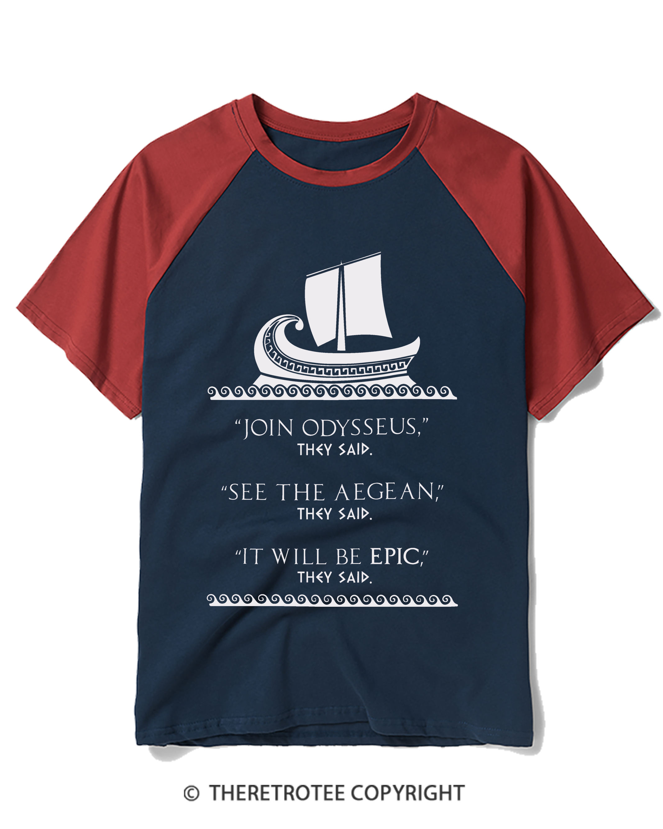 TheRetroTee Join Odysseus Raglan Baseball T-Shirt