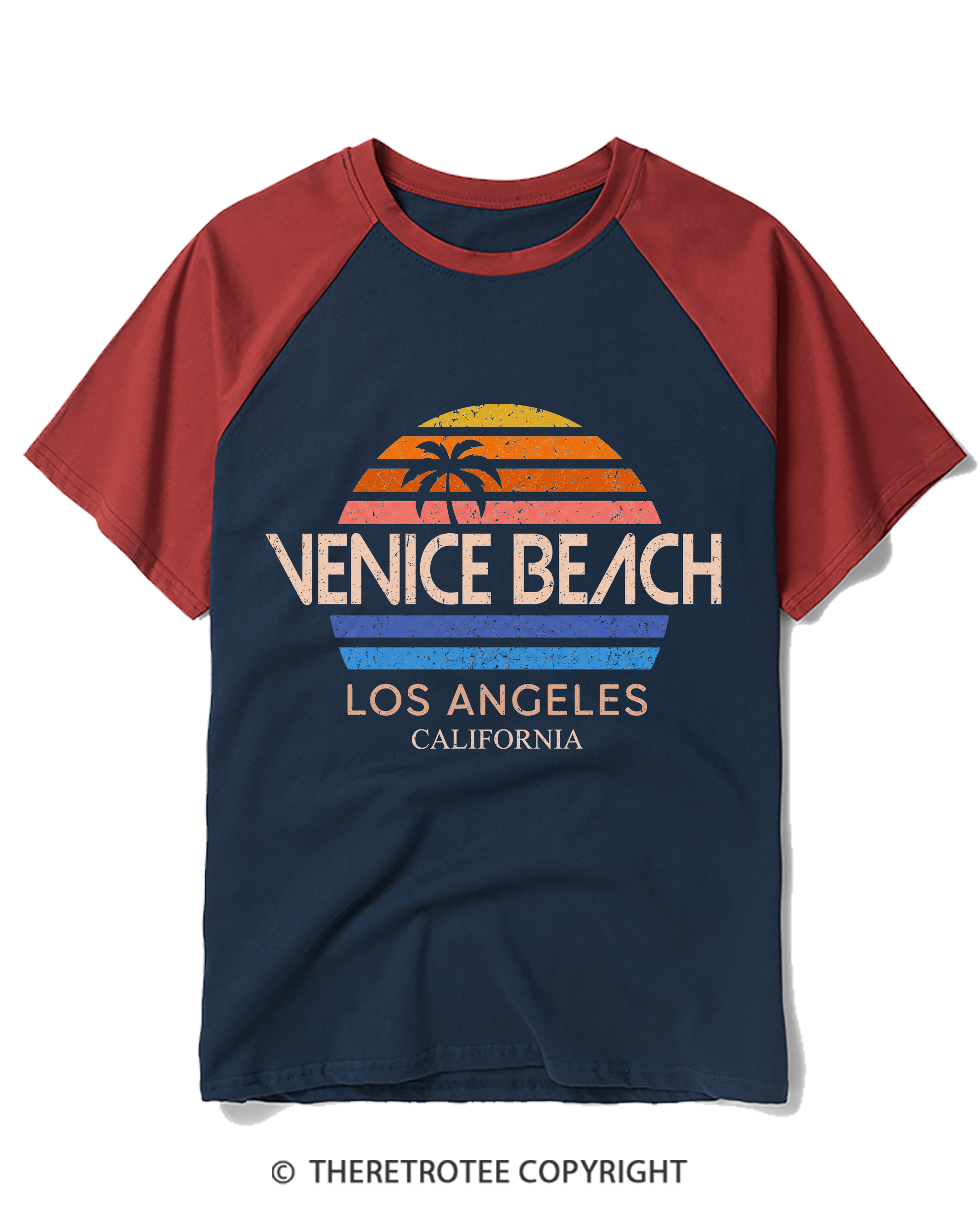TheRetroTee Venice Beach Baseball T-Shirt