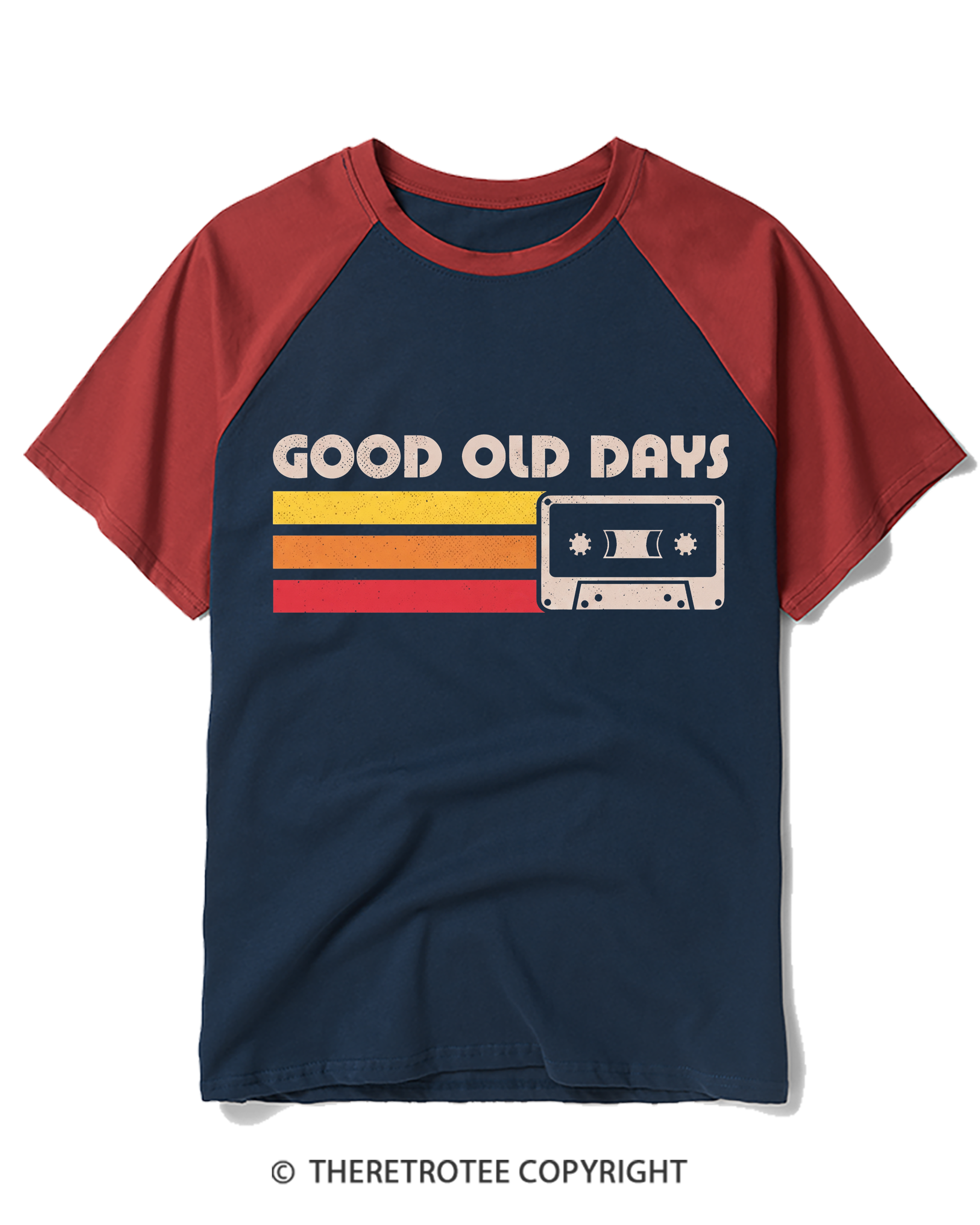 TheRetroTee Good Old Days Raglan Baseball T-Shirt
