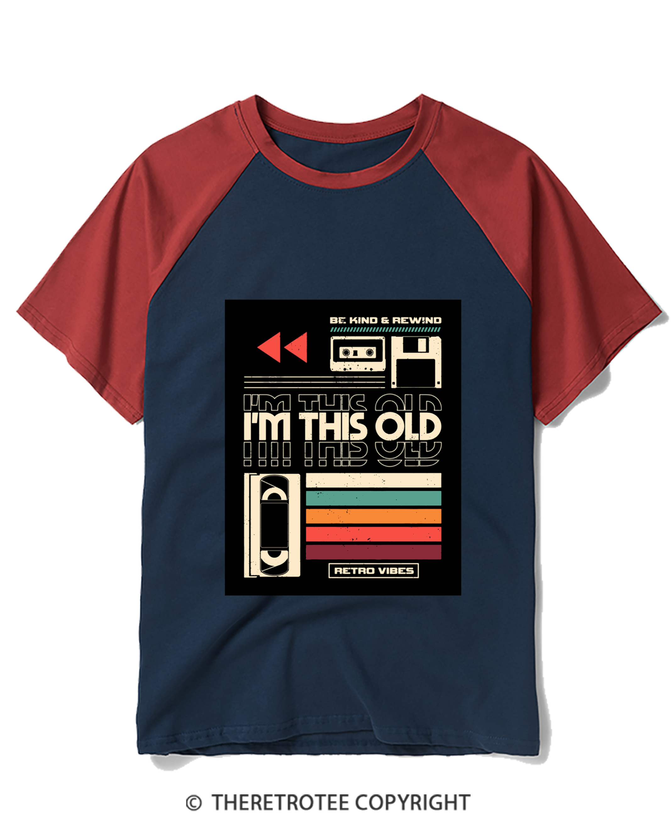 TheRetroTee Im This Old Raglan Baseball T-Shirt