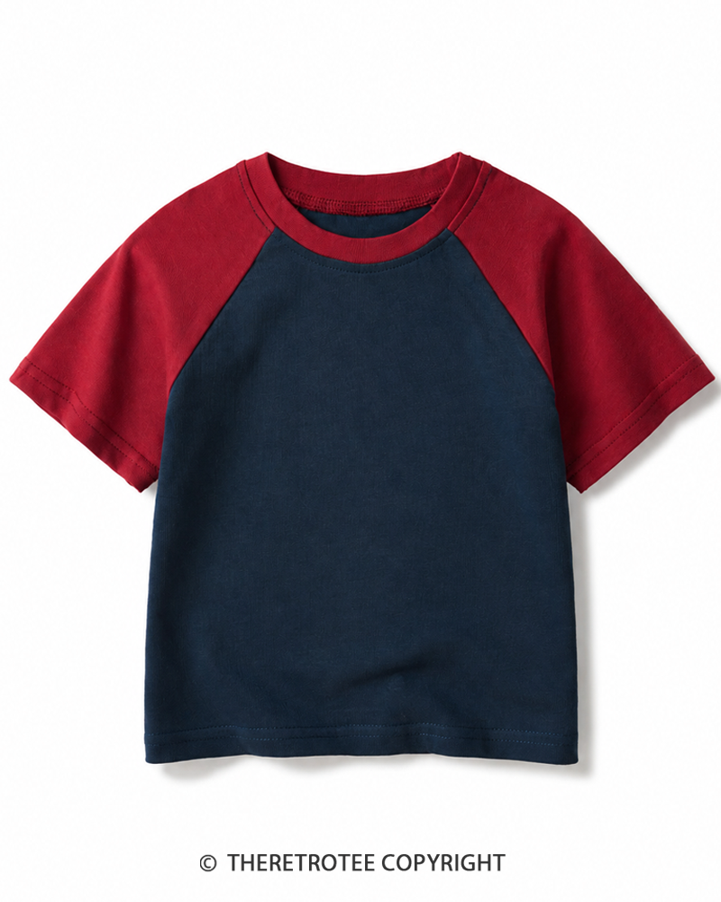 TheRetroTee Personalized Kids Raglan Baseball T-Shirt