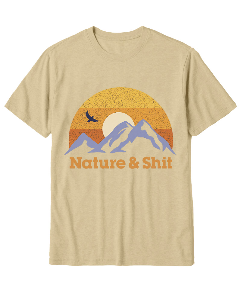 TheRetroTee Nature & Shit 1970s Cotton T-Shirt