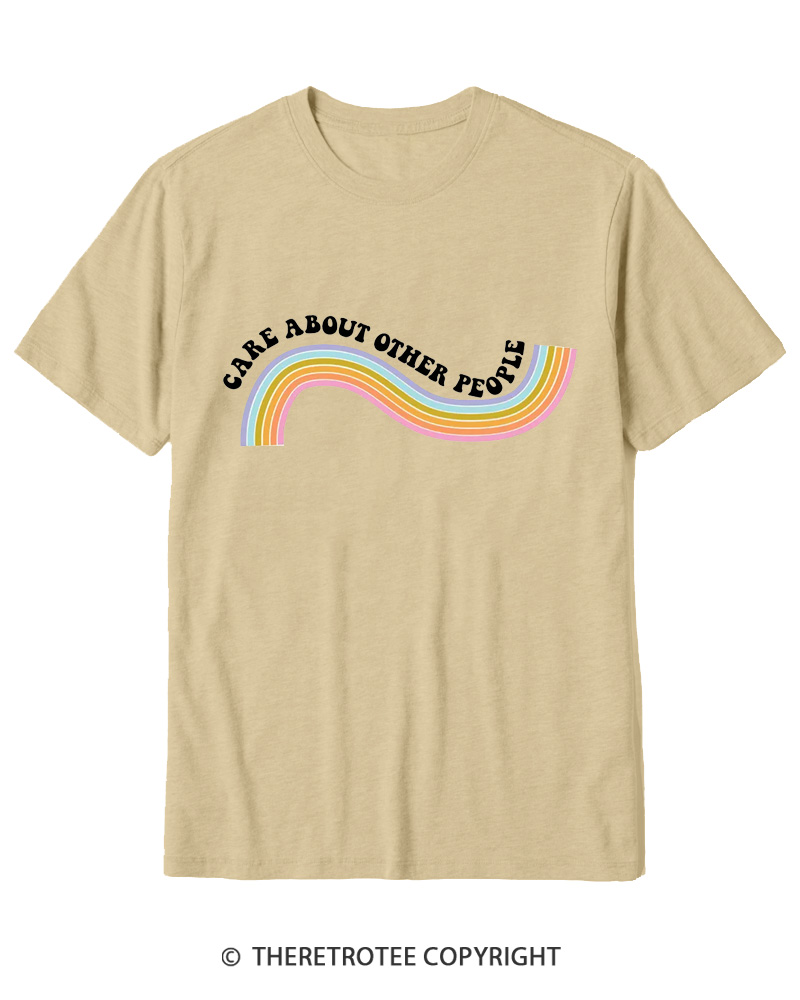 TheRetroTee Care About Other People 1970s Cotton T-Shirt