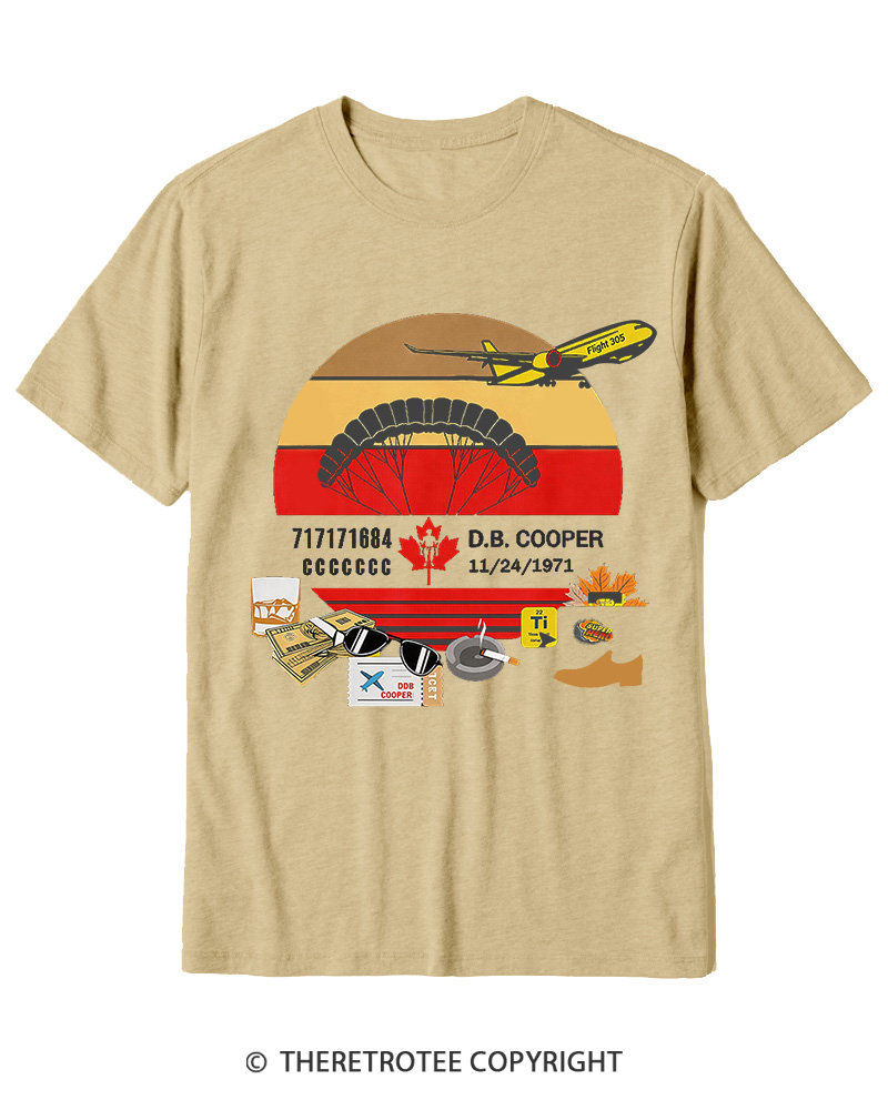 TheRetroTee D.B. Cooper 1970s Cotton T-Shirt