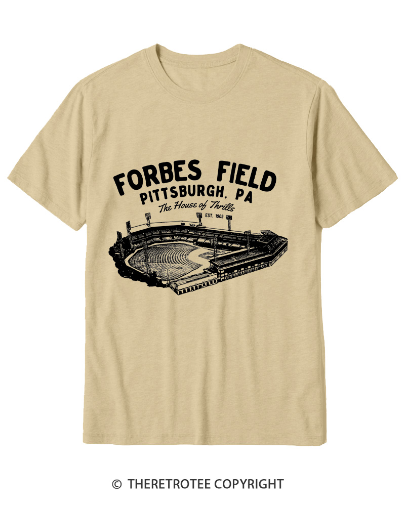 TheRetroTee Forbes Field was the home of the Pittsburgh Pirates Cotton T-Shirt