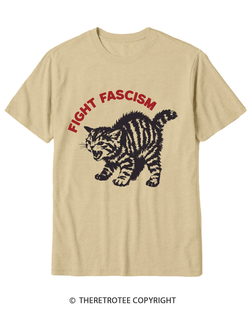 TheRetroTee Fight Fascism 1970s Cotton T-Shirt