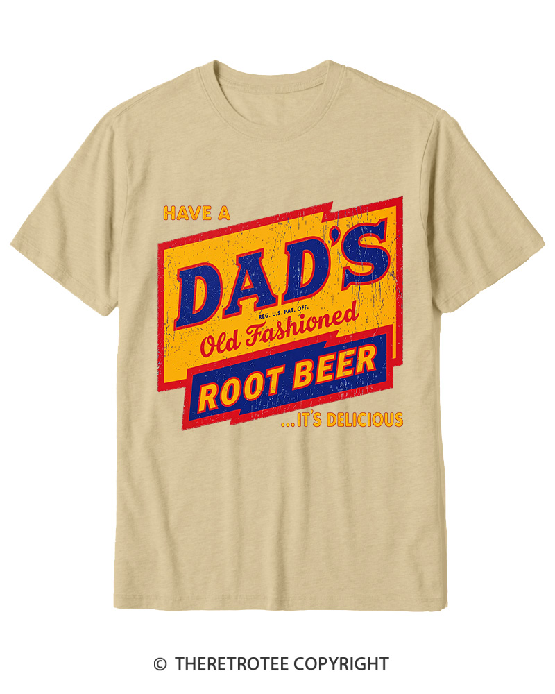 TheRetroTee Dad's Root Beer 1960s Cotton T-Shirt