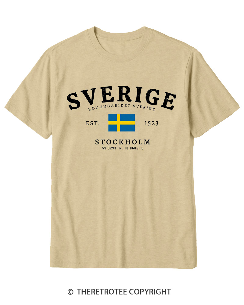 TheRetroTee Kingdom of Sweden Cotton T-Shirt