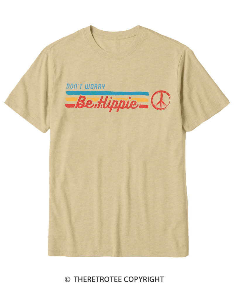 TheRetroTee Don't Worry, Be Happy 1970s Cotton T-Shirt